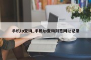 手机ip查询_手机ip查询浏览网址记录